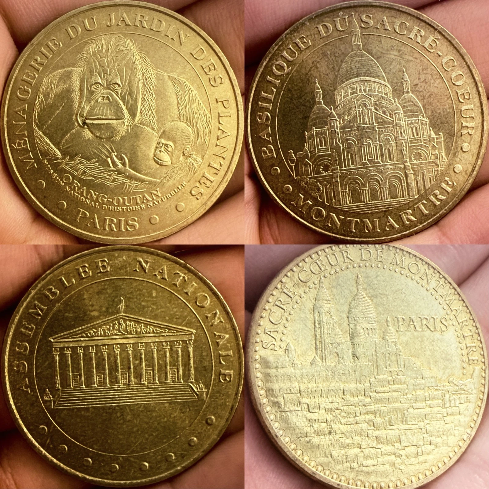 Paris 75 - Lot Jetons Touristiques Médailles Souvenirs Monnaie de Paris