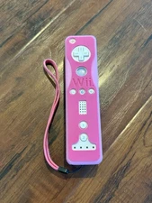 Nintendo Official Wii Pink Remote Motion Plus Controller OEM W/Sleeve + Strap