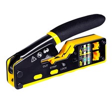 RJ45 Pass Through Crimp Tool Crimper RJ45 Crimping Tool Stripper Cutter All-i...