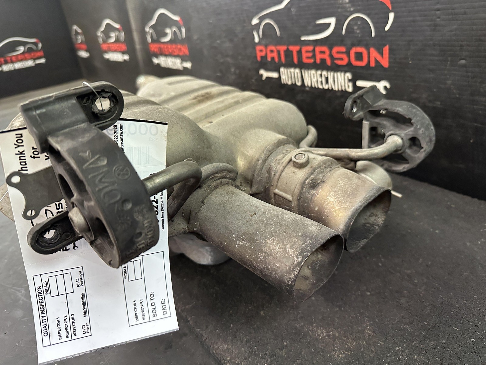 03-07 BENTLEY CONTINENTAL 6.0 REAR DRIVER LH EXHAUST MUFFLER TAIL PIPE 3W0253611