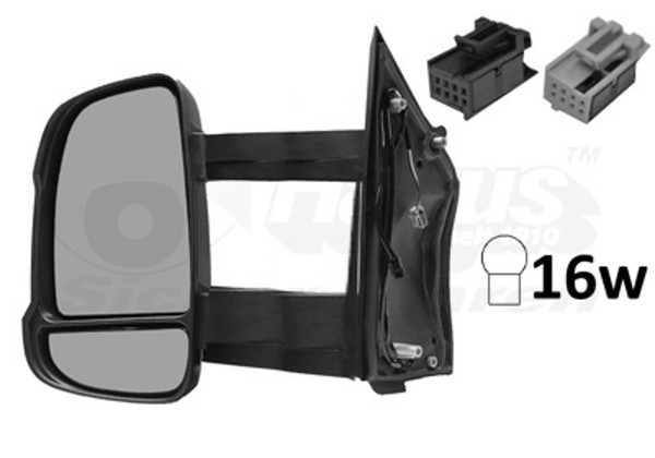 VAN Wezel AußEnspiegel Hagus 1651825 FüR Fiat Jumper CitroËN Ducato Peugeot 16W-image