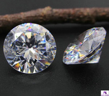 Kubischer Zirkonia lose Steine rund Brillantschliff Premium-Qualität Diamantweiß