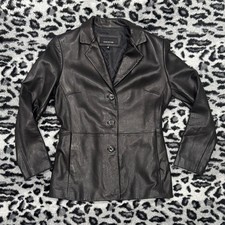 Jones New York Authentic Leather Blazer Jacket
