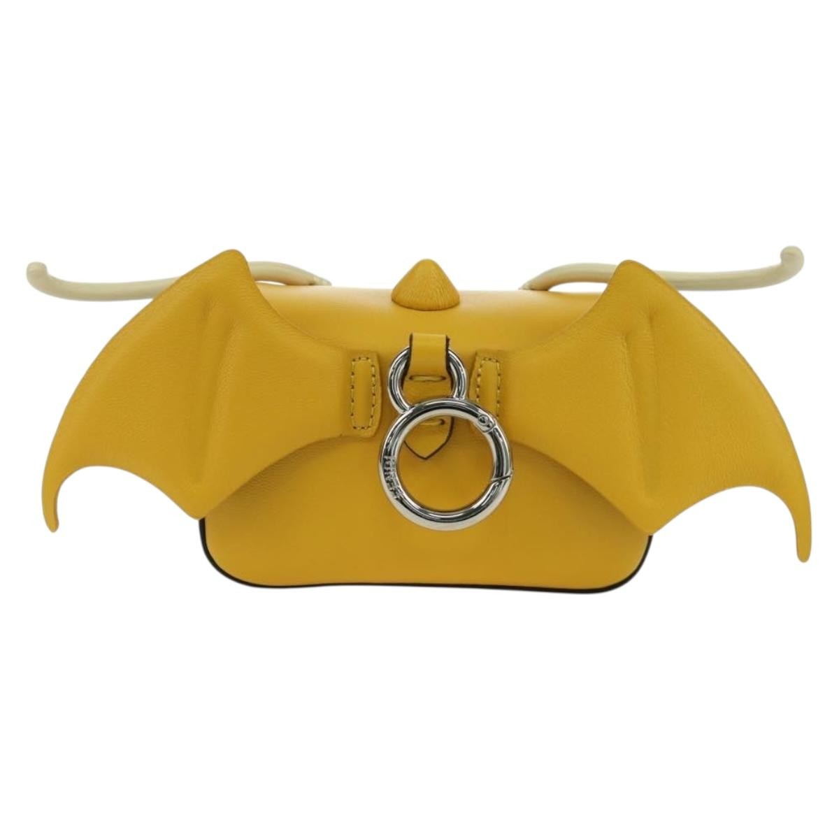 FENDI x FRGMT x POKÉMON Nano Bucket Dragon Bag Leather Yellow Auth