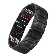 USWEL Strengthen Titanium/Copper Magnetic Bracelet Men's Large, Titanium