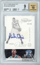 Anthony Davis 2012-13 Signatures Die-Cut Rookie Autograph Card #1 44/49 BGS 9