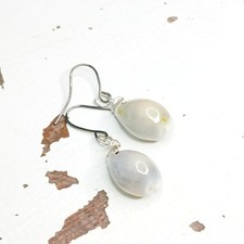 Cowrie Shell Dangle Earrings 1.5"