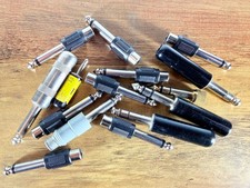 Lot Jack 1/4" Mono Plug Connector RCA Female Adapter