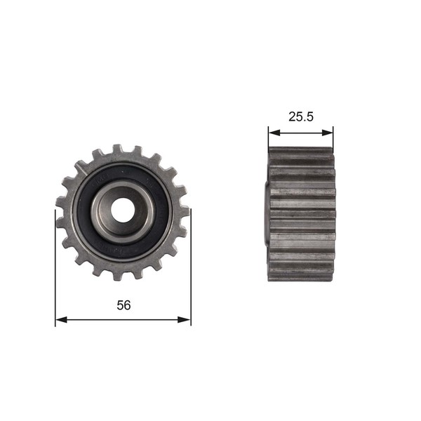 Umlenkrolle Zahnriemen Powergrip™ Gates T42000 Metall-image