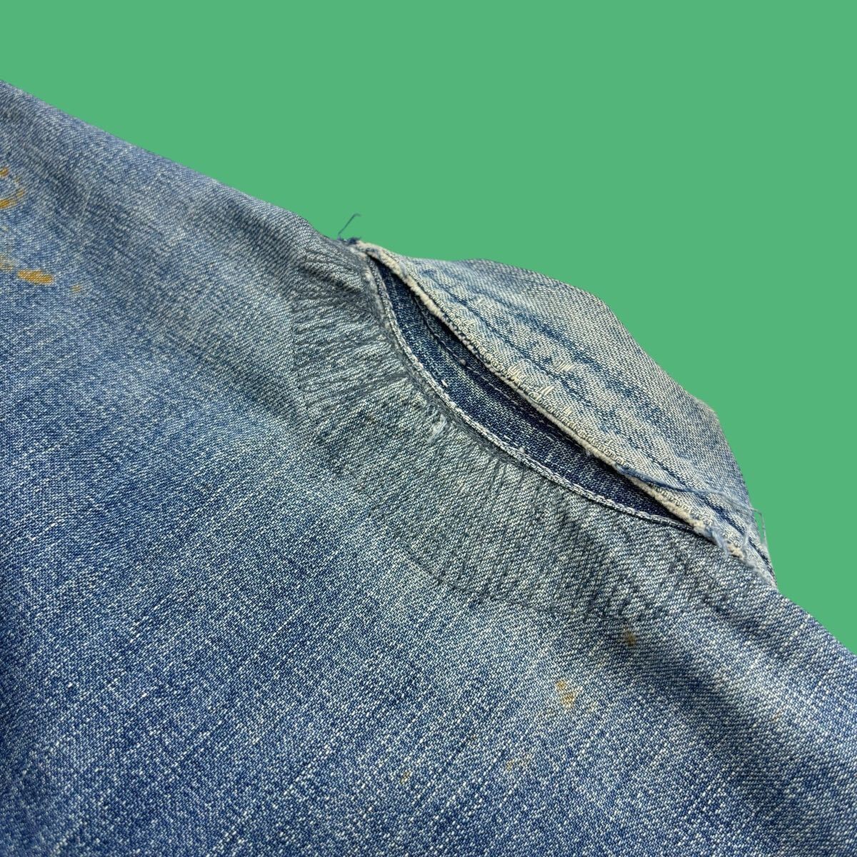 Vintage 1930's US Army M-35 Denim Pullover Jacket Indigo Length 72cm image 10