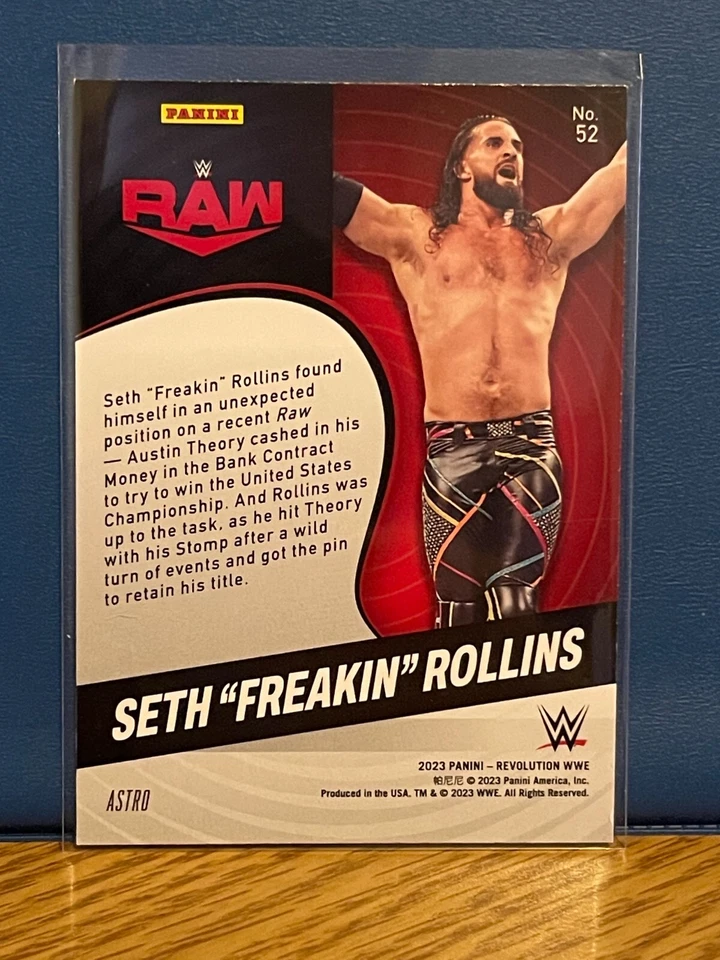 2023 Panini WWE Revolution Seth Freakin’ Rollins Astro Parallel RAW Card #52 - Image 2 of 2