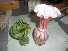 Set of Two Adorable Vintage Murano Hand-Blown Glass Vases — photo 2
