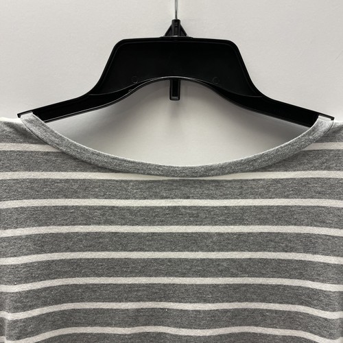 Motherhood Maternity Women’s S/S Gray White Striped Tee XL Ruched Sides NEW NWT - Picture 11 of 12