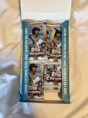 2022 Topps Chrome Sonic Baseball Factory Sealed 16 Pack Lot from box READ - Foto 1 di 3