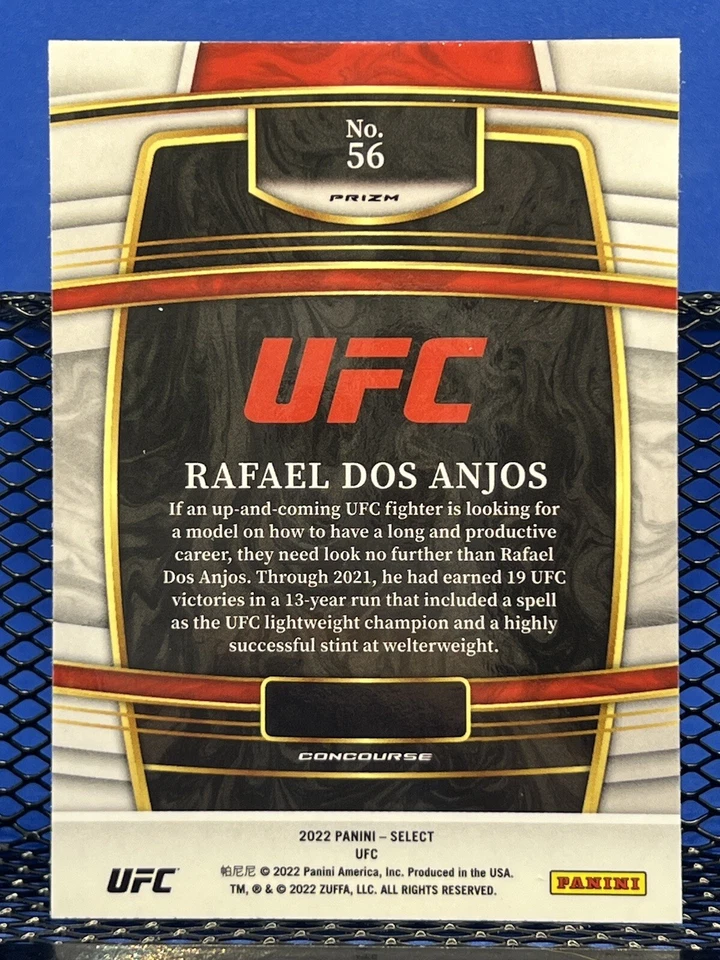 2022 Panini Select UFC RAFAEL DOS ANJOS Silver Prizm - Image 2 of 2