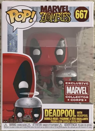 Funko Pop! Marvel Zombies 667 MCC Exclusive Deadpool with Headpool, New