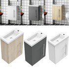 Badmöbel Waschbecken Waschtisch mit Unterschrank Waschplatz Stehend Badschrank