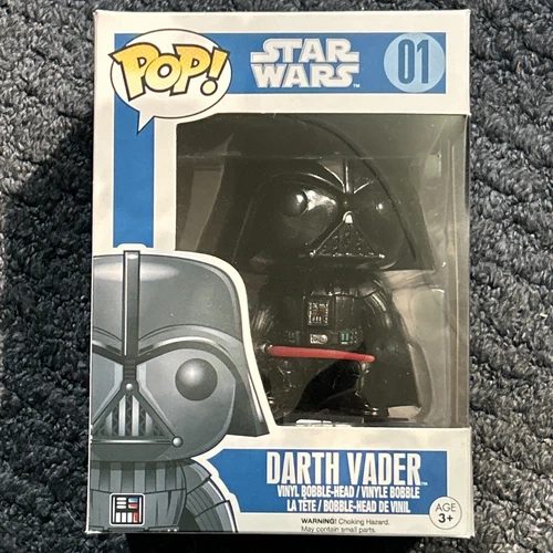 Funko Pop! 2010 Star Wars Darth Vader Blue Box #01 Vinyl Bobblehead Figure MINT