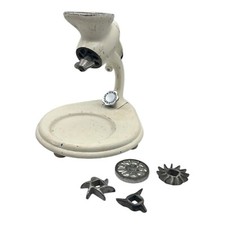 Rayflex Foodmaster Meat Grinder Made in USA Vintage/Antique with 4 Blades White