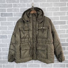 Pretty Little Thing Puffer Coat Womens S Brown Hooded Quilted Ski Winter Warm