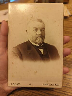 #ad Antique Cabinet Card Man Gentleman Photo Victorian Portrait Troy New York $21.92