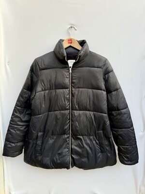 Old Navy Maternity Frost Free Puffer Jacket Coat Black Warm Winter Women s Small