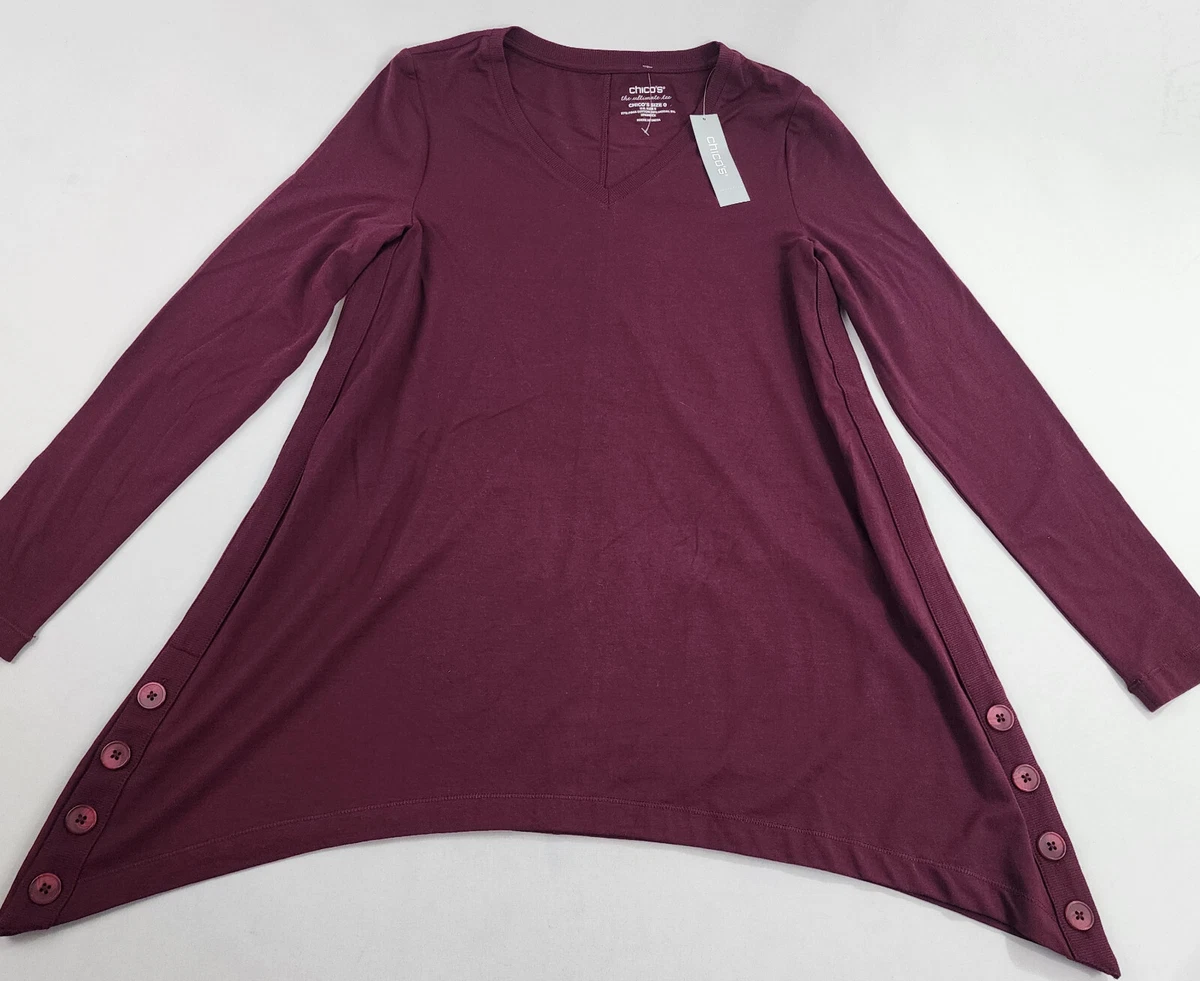 Chemisier Multicolore Chico's Manches 3/4 - Taille 2, Occasion Très Bon état