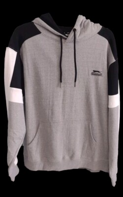 Slazenger Hoodie Men's Small Kangaroo Pocket Grey Pullover