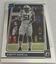 2021 Donruss Optic Football Kwity Paye Indianapolis Colts Holo Prizm Rookie #150