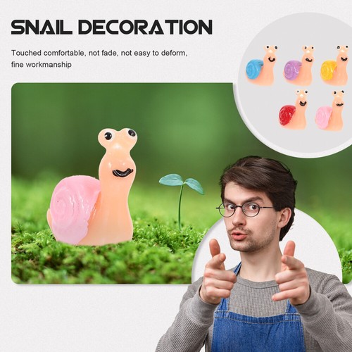 20 Pcs Educational Figurines Small Terrarium Snails Birthday Cake Decoration - Picture 10 of 12