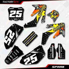 Gray Spark Racing Graphics Kit fits Honda CRF250 06-09 Crf 250 Crf250f