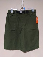 Green Wonder Nation Stretch Adjustable Shorts With Belt Youth L Large NWT