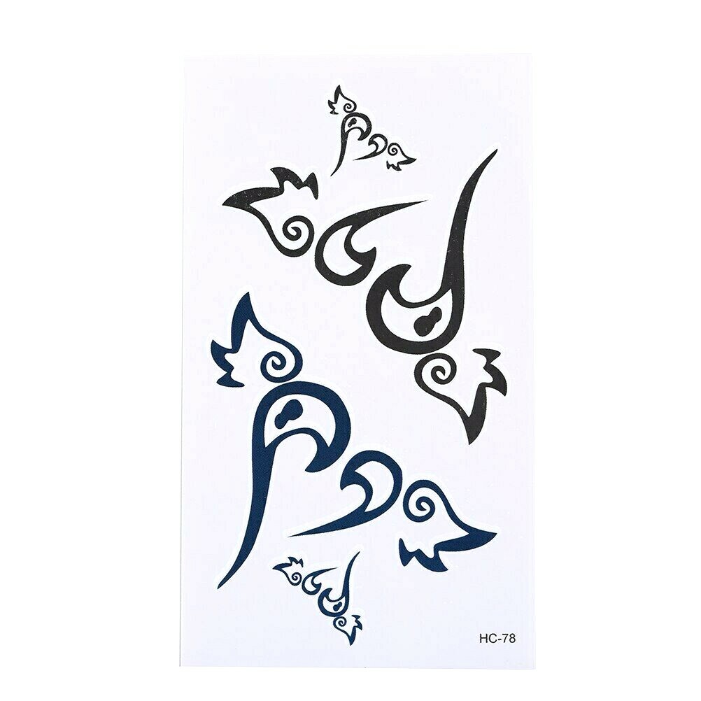Flash Tattoos Metallic Gold/Schwarz – Temporäre Klebetattoos Für Partys, Strand, Festival (1 Blatt)