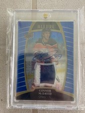 2019-20 Upper Deck Allure Connor Mc David Blue Line Jersey Auto #/25 Ssp Game W