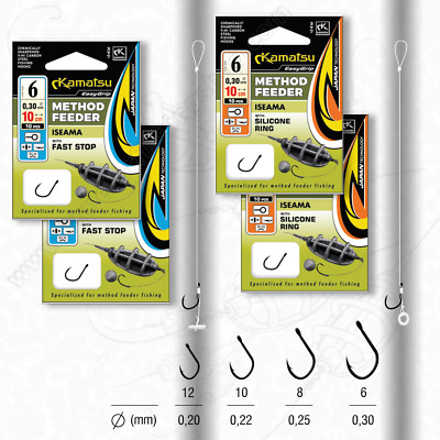 Feeder Leader 10cm Hooks to Nylon Speed Fast Stop Ready Tied Hair Rigs Method