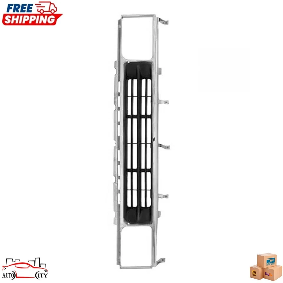 New Grille Assembly Chrome/Silver And Black For 1993 1994 1995 Nissan Pathfinder Foto 4 de 4