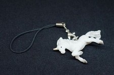 Unicorn Phone Pendant Miniblings Horse Mobile Jewellery Tales Fantasy Kids White