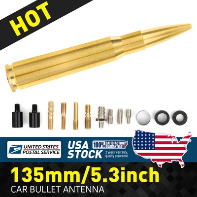 Gold BULLET 5.3'' ANTENNA 50CAL for Lexus RX350 LX570 GX470 LX470 RX450h RX400h