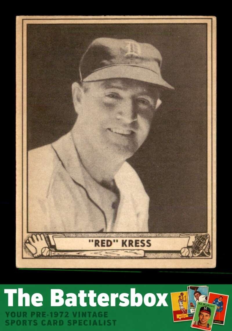 Red Kress #45 Baseball Cards 1940 Play Ball trading card — raw and PSA graded price guide