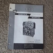 Original  service manual for Roberts ( akai) 330 reel to reel tape recorder