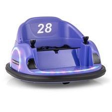 12V 360  Ride on Bumper Car for Toddlers with Remote Control-Purple - Color: Pur