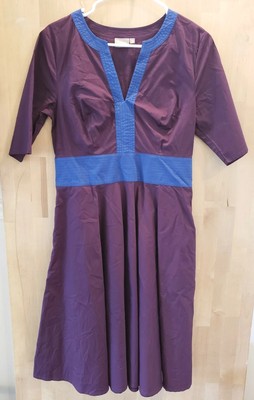 strapless open back dress Retro Stage 1930s Butterfly V-Neck Sleeveless Dress Purple