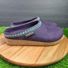 Haflinger Grizzley Clogs Mules Wool Felt Outdoors Purple Womens Size 38 US 8