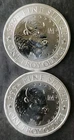Two JM Bullion 1oz Silver Rounds