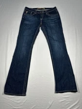 Big Star Jeans Women’s 31L Remy Low Rise Bootcut Dark Wash Stretch Denim