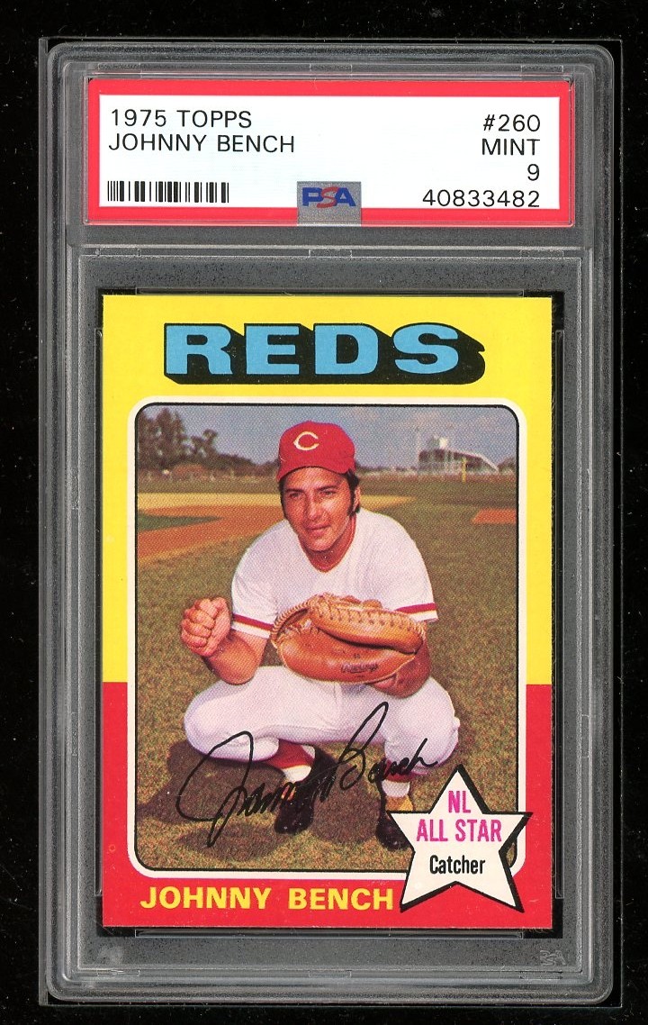 1975 Topps #260 Johnny Bench PSA 9