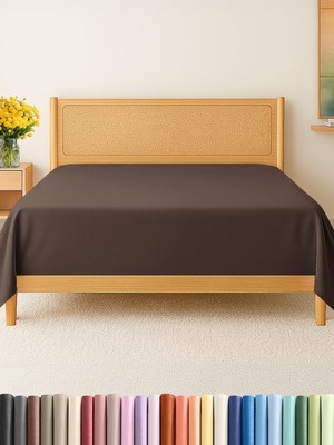 Full Size Flat Sheet - Hotel Quality Top Flat Bed Sheet Only - Ultra-Soft Com...