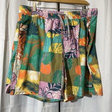 Saxx Oh Buoy 2N1 Men  s XL Relaxed Fit Board Shorts Swim Tropical Patchwork