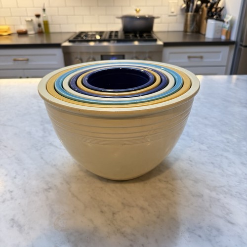 Full Set Of Seven (7) Vintage Fiesta Nesting Mixing Bowls Nice!!