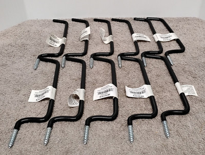 11 NEW Hillman Hardware Essentials Ladder Hook 6'' Black Vinyl Coated / #851978.